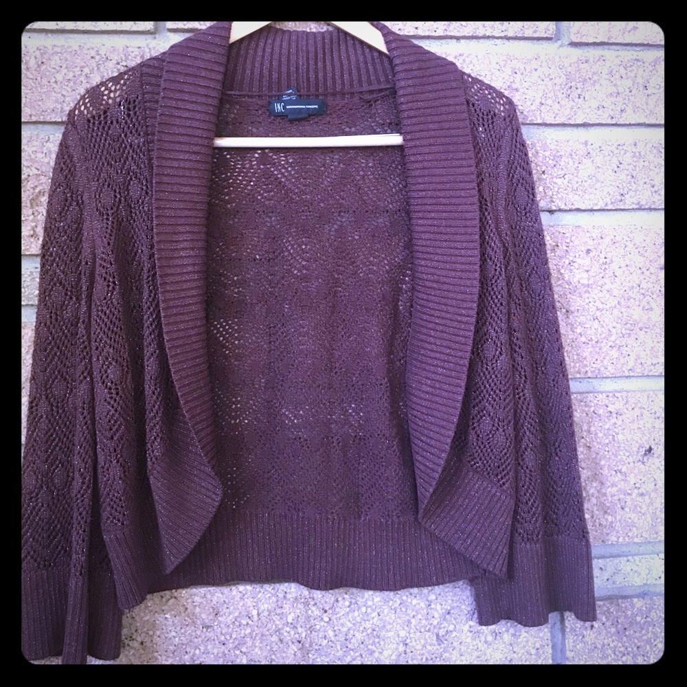 INC Chocolate Brown Knitted Sweater - L